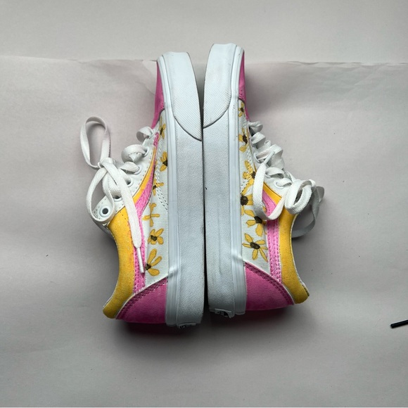 Vans Platform Custom Painted Sneakers Size 6 - Picture 4 of 9